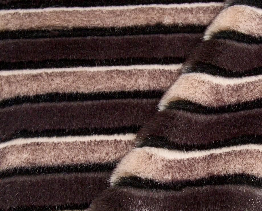 Beige/Coffee Stripe Mink